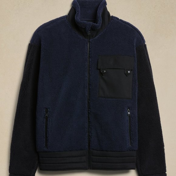 Banana Republic Sherpa Moto Jacket - Picture 1 of 10